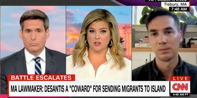 Massachusetts state Rep. Dylan Fernandez said migrants were being used as "political pawns."