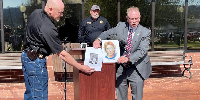 Authorities display an image and rendering of Stacey Lyn Chahorski.