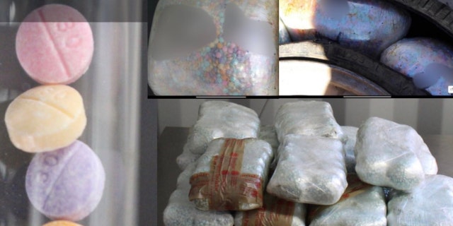 On Wednesday during K9 operations, CBP officers at the Nogales POE stopped a vehicle containing approximately 276,000 fentanyl pills in the spare tire. Approximately 146k of the pills were multi-colored.