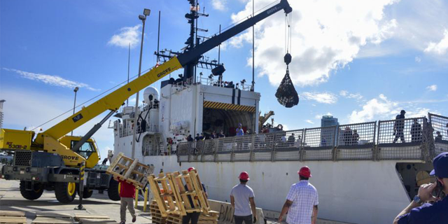 A Coast Guard crew seized about 24,700 pounds of cocaine and nearly 3,900 pounds of marijuana on Thursday at Base Miami Beach.