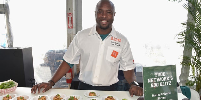 Former NFL player and "Food Network Star" winner Eddie Jackson attends Jets + Chefs: The Ultimate Tailgate.