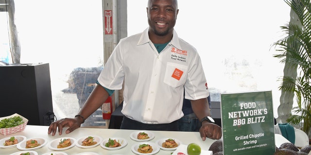 Former NFL player and "Food Network Star" winner Eddie Jackson attends Jets + Chefs: The Ultimate Tailgate.