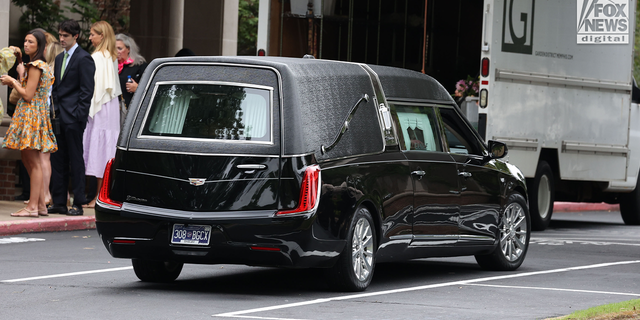 Mourners gather at the Second Presbyterian Church in Memphis, Tennessee, on September 10, 2022, for the funeral service for Eliza Fletcher.