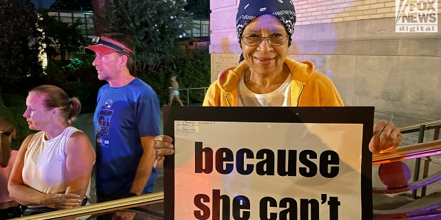 A woman who said she turned out in solidarity with the Fletcher family because her own daughter had been murdered in Memphis.