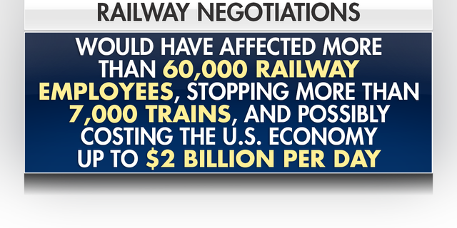 The new deal stopped a national rail strike that would have affected more than 60,000 railway employees and stopped more than 7,000 trains.