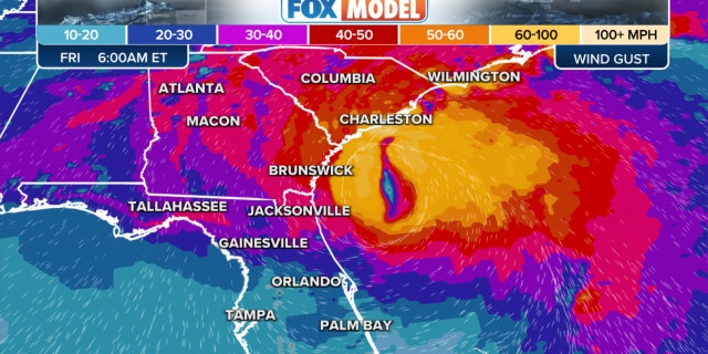 A Fox model of Tropical Storm Ian on Friday morning 