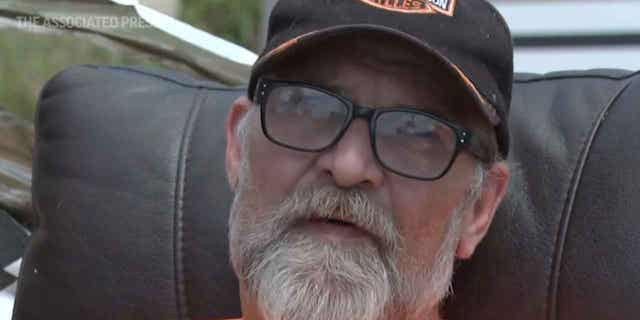 James Burdette, above, speaks during an interview about Hurricane Ian on Sept. 29, 2022, after the hurricane hit North Fort Myers, Florida. 