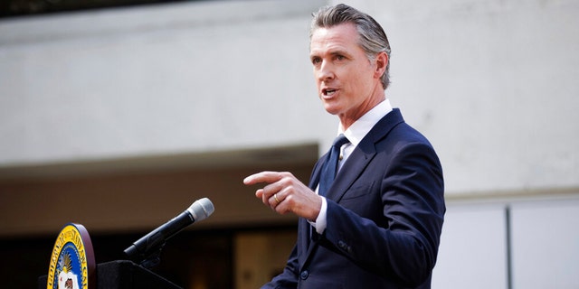 California Governor Gavin Newsom speaks before signing legislation establishing the Community Assistance, Recovery and Empowerment Act, in San Jose, Calif., Wednesday, Sept. 14, 2022.