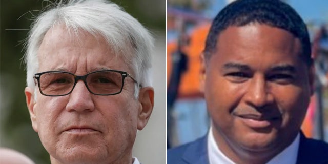 A photo combination of George Gascon and senior trial prosecutor John McKinney