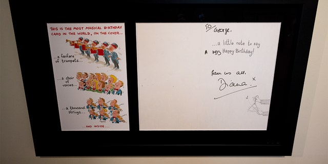 Princess Diana's happy birthday card for pal George Michael.