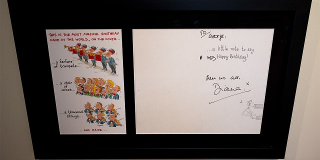 Princess Diana's happy birthday card for pal George Michael.