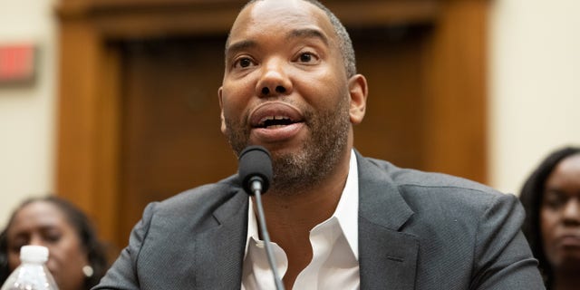 Writer and journalist Ta-Nehisi Coates, testifies about reparations for the descendants of slaves during a hearing before the House Judiciary Subcommittee on the Constitution, Civil Rights and Civil Liberties, on Capitol Hill in Washington, D.C. on Wednesday June 19, 2019. (Photo by Cheriss May/NurPhoto via Getty Images)