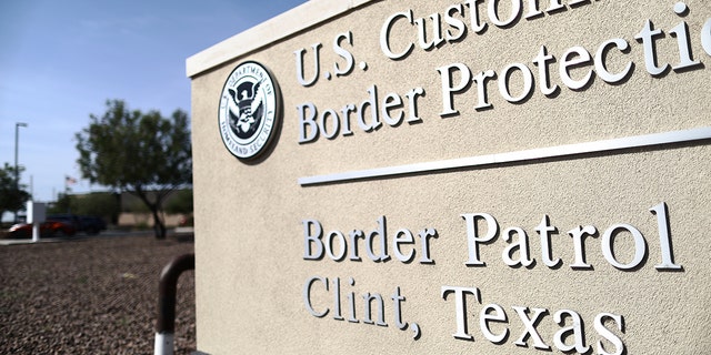 A sign is posted at the U.S. Border Patrol station on June 26, 2019, in Clint, Texas. 