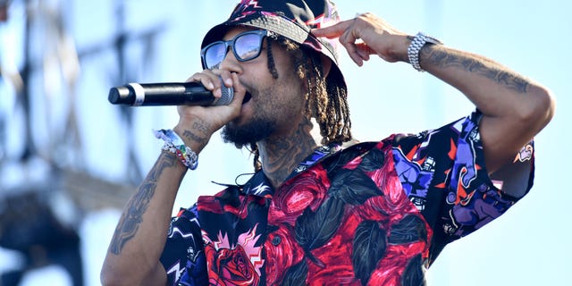 Rapper PnB Rock performs onstage during the 92.3 Real Street Festival at Honda Center on August 11, 2019, in Anaheim, California. 