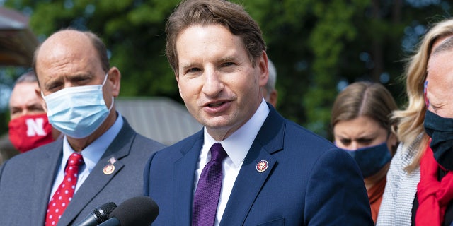 Rep. Dean Phillips, D-Minn., speaks during a news conference at the U.S. Capitol in Washington, D.C., U.S., on Tuesday, Sept. 15, 2020.