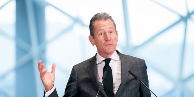 06 October 2020, Berlin: Mathias Dpfner, CEO of Axel Springer SE, speaks to the guests at the opening of the new Axel Springer building. Photo: Kay Nietfeld/dpa (Photo by Kay Nietfeld/picture alliance via Getty Images)