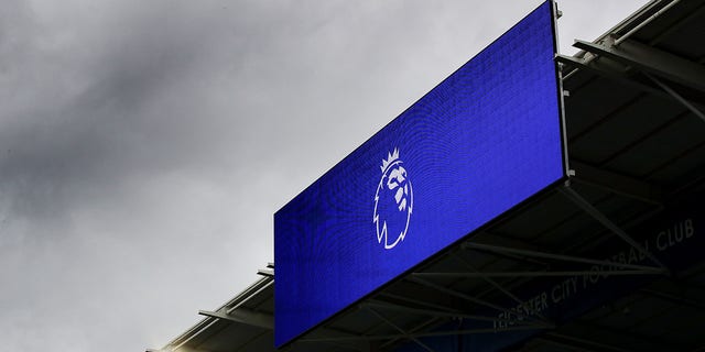 The Premier League logo is displayed on an LED screen prior to the Premier League match between Leicester City and Sheffield United at The King Power Stadium on March 14, 2021, in Leicester, United Kingdom. Sporting stadiums around the U.K. remain under strict restrictions due to the Coronavirus pandemic as government social distancing laws prohibit fans inside venues resulting in games being played behind closed doors. 