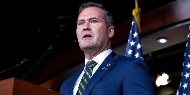 Rep. Mike Waltz speaks during a news conference at the U.S. Capitol on Aug. 24, 2021.