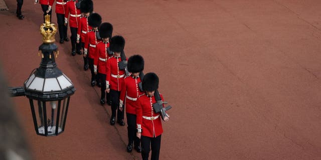 The monarch directed the band of the Coldstream Guards to play the "The Star-Spangled Banner" during the Changing of the Guard at Buckingham Palace.