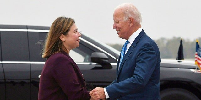 Elissa Slotkin and President Biden