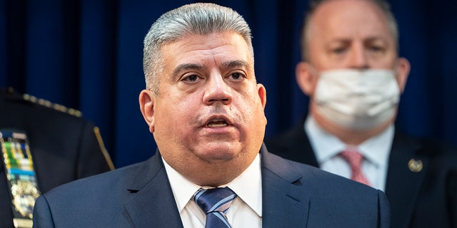 Brooklyn District Attorney Eric Gonzalez speaks during press conference in the District Attorney office. 