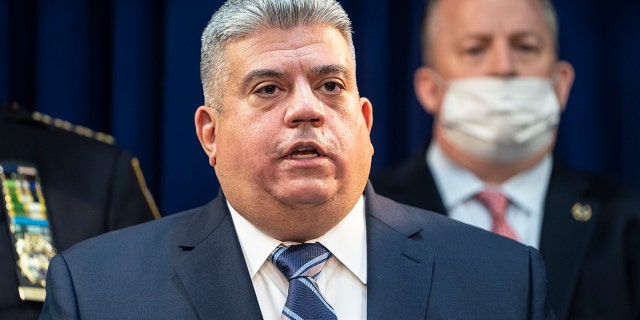 Brooklyn District Attorney Eric Gonzalez speaks during press conference in the District Attorney office.