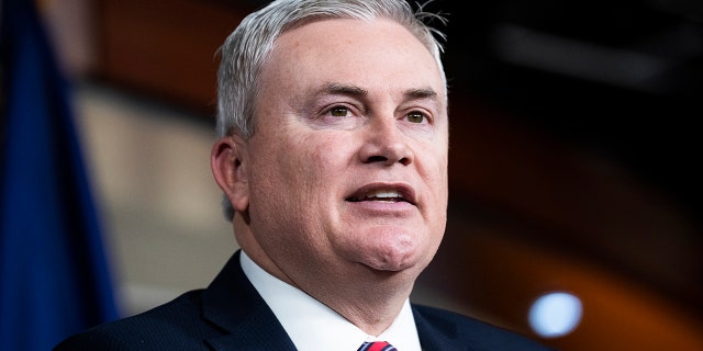 UNITED STATES - JANUARY 19: Rep. James Comer, R-Ky., speaks during a news conference with members of the GOP Doctors Caucus after a meeting of the House Republican Conference in the U.S. Capitol on Wednesday, Jan. 19, 2022.