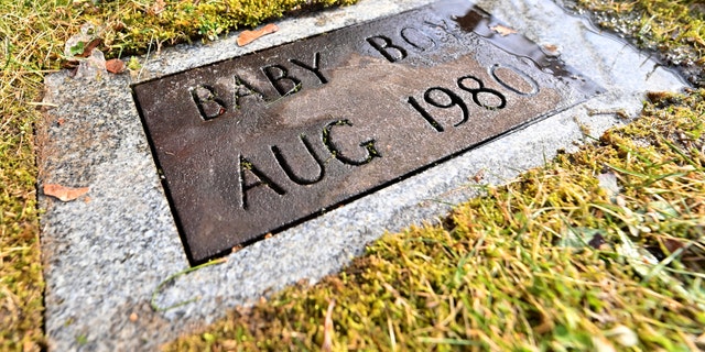 The grave site for a Baby Boy Doe who was found dead in a landfill in Larksville, Pennsylvania, 42 years ago.