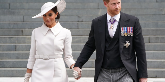 The Duke and Duchess of Sussex at the Queens Platinum Jubilee