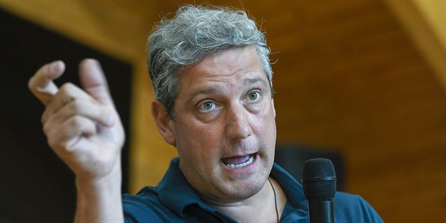Rep. Tim Ryan, D-Ohio, speaks during an Undecided Voter Town Hall in Lancaster, Ohio, on Aug. 3, 2022.