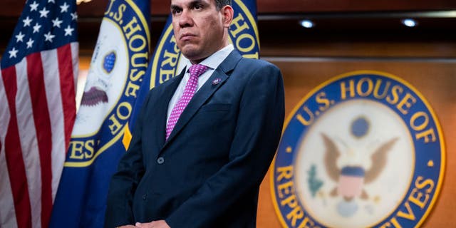 Rep. Pete Aguilar, D-Calif., attends a news conference in the Capitol Visitor Center after a meeting of the House Democratic Caucus on Tuesday, July 19, 2022.Â