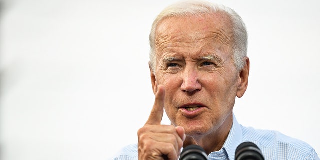 US President Joe Biden speaks at a Labor Day event with United Steelworkers of America Local Union 2227 in West Mifflin, Pennsylvania on September 5, 2022.