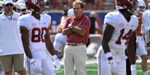 Alabama head coach Nick Saban before the game against Texas