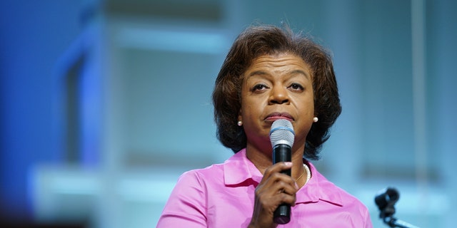 Democratic Senate Candidate Cheri Beasley speaks to labor groups on September 17 in Charlotte, North Carolina.