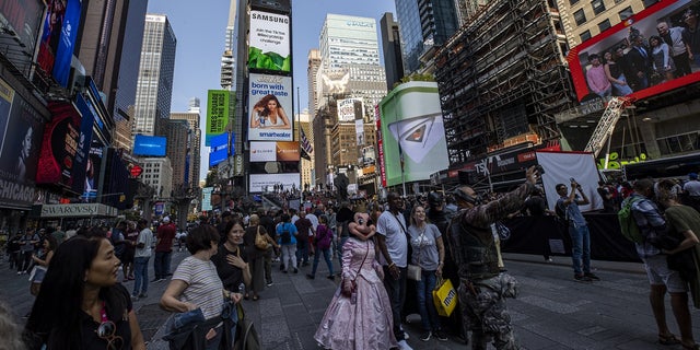 A general view of Times Square in New York, United States, September 16, 2022. 