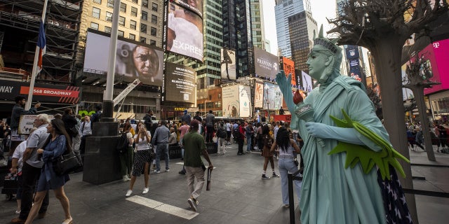 A general view of the Times Square in New York City, United States on September 16, 2022. 