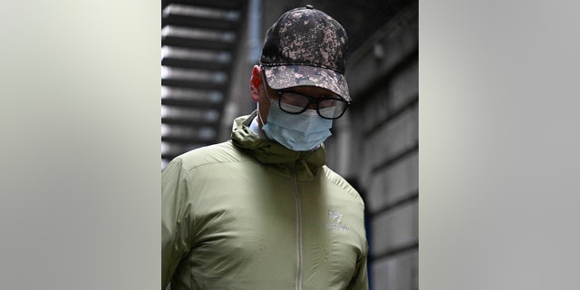 Former officer Joel Borders walks out City of London Magistrates' Court in London on September 21, 2022.