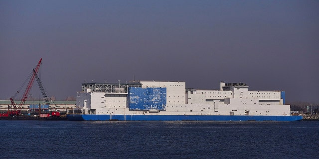 Rikers Island Vernon C. in Hunts Point. Bain Center Jail Barge.
