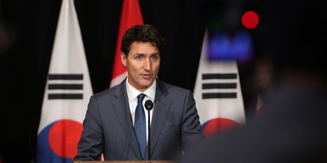 Justin Trudeau, Prime Minister of Canada, speaks at a press conference in Ottawa, Canada, on September 23, 2022.