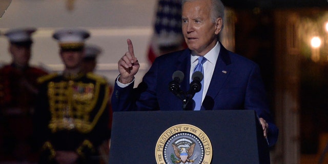 US President Joe Biden on the South Lawn of the White House in Washington, D,C., US, on Friday, Sept. 23, 2022.