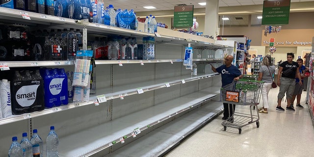 A Publix store in Metrowest was nearly sold out of water on Saturday, Sept. 24, 2022, in Orlando, Florida.