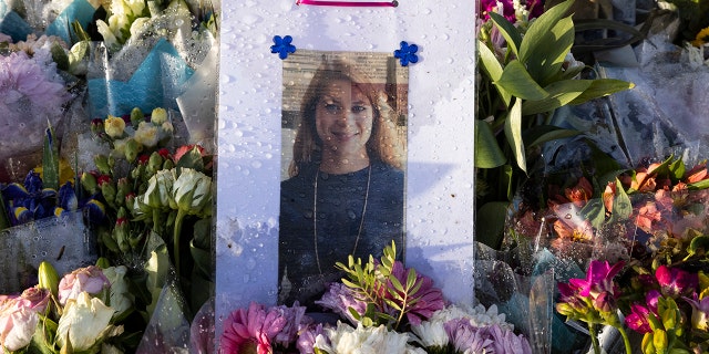 Flowers surround the Clapham Common bandstand memorial to murdered Sarah Everard on March 27, 2021, in London, England. Sarah Everard's kidnapping and death at the hands of an off-duty Metropolitan Police officer prompted a wave of concern over women's safety.