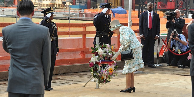 Queen Elizabeth II visits the World Trade Center July 6, 2010, in New York City. 