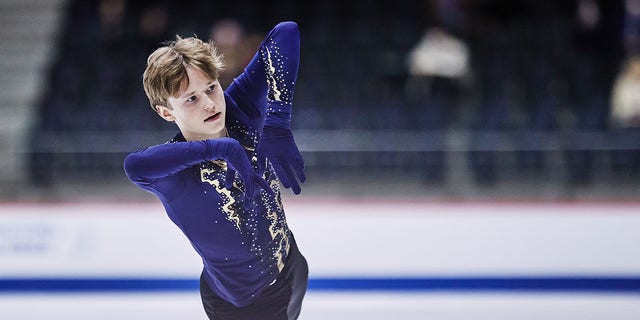 Ilia Malinin of the U.S. competes in the Junior Men's Free Skating during day 3 of the ISU World Junior Figure Skating Championships at Tondiraba Ice Hall in Tallinn, Estonia, on April 16, 2022.