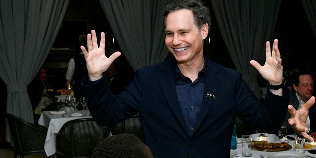 Jason Binn speaks as DuJour Media's Jason Binn celebrates Sienna Miller's spring cover with Soloviev Group's Michael Hershman and Terraform's Mike Poutré at Cucina 8 1/2 on April 20, 2022 in New York City.