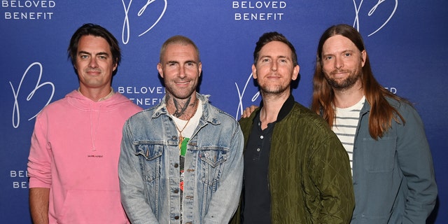 From left, Matt Flynn, Adam Levine, Jesse Carmichael and James Valentine of Maroon 5.