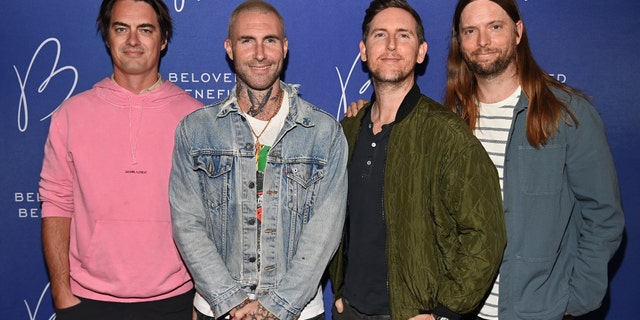 From left, Matt Flynn, Adam Levine, Jesse Carmichael and James Valentine of Maroon 5.