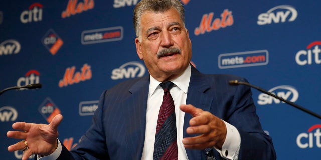 Former New York Met and current broadcaster Keith Hernandez speaks during a press conference before a game between the Mets and the Miami Marlins at Citi Field July 9, 2022, in New York City.