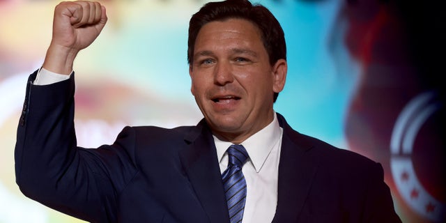 Gov. Ron DeSantis speaks during the Turning Point USA Student Action Summit held at the Tampa Convention Center on July 22, 2022. (Joe Raedle/Getty Images)