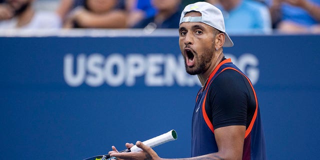 Nick Kyrgios during his match against Benjamin Bonzi at the U.S. Open, Aug. 31, 2022.  